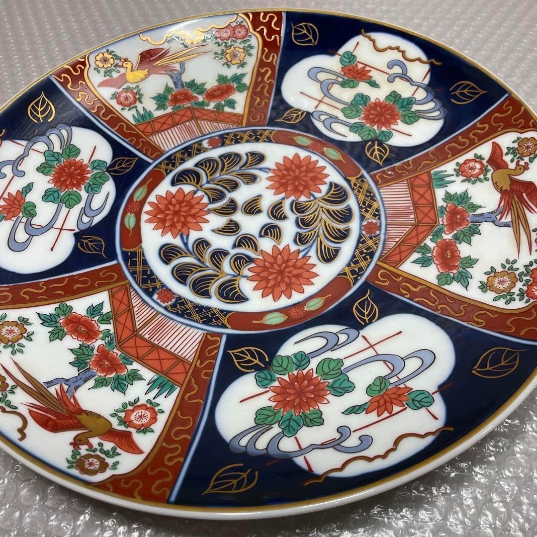 有田焼　山徳窯　赤濃荒磯図　金彩古伊万里　大鉢　盛鉢　色絵　唐草　大皿　豪華絢爛 有田焼山徳窯赤濃荒磯図金彩古伊万里大鉢盛鉢色絵唐草大皿豪華絢爛